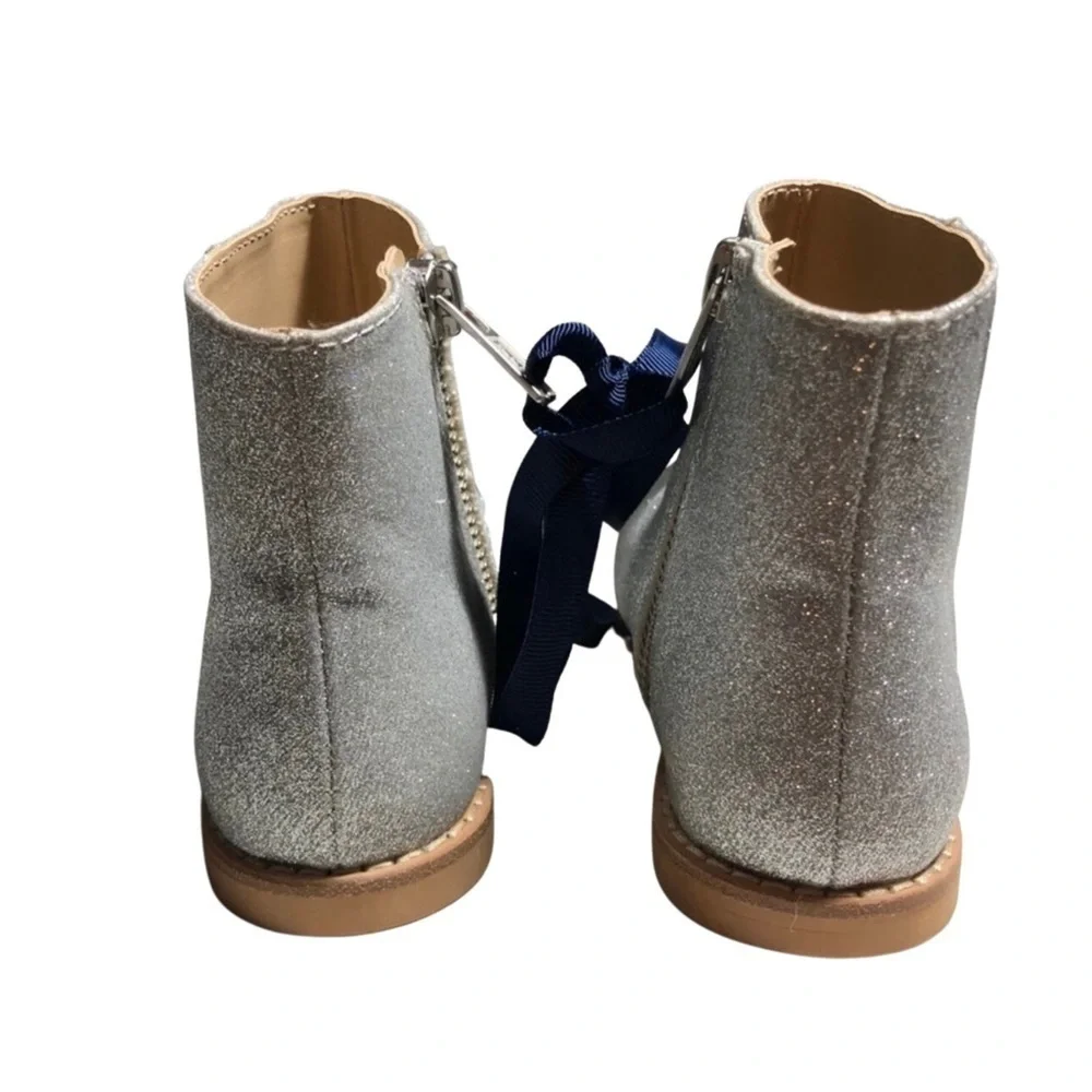Janie and Jack Boots Sparkly Silver  Size 9 NEW WITH TAGS